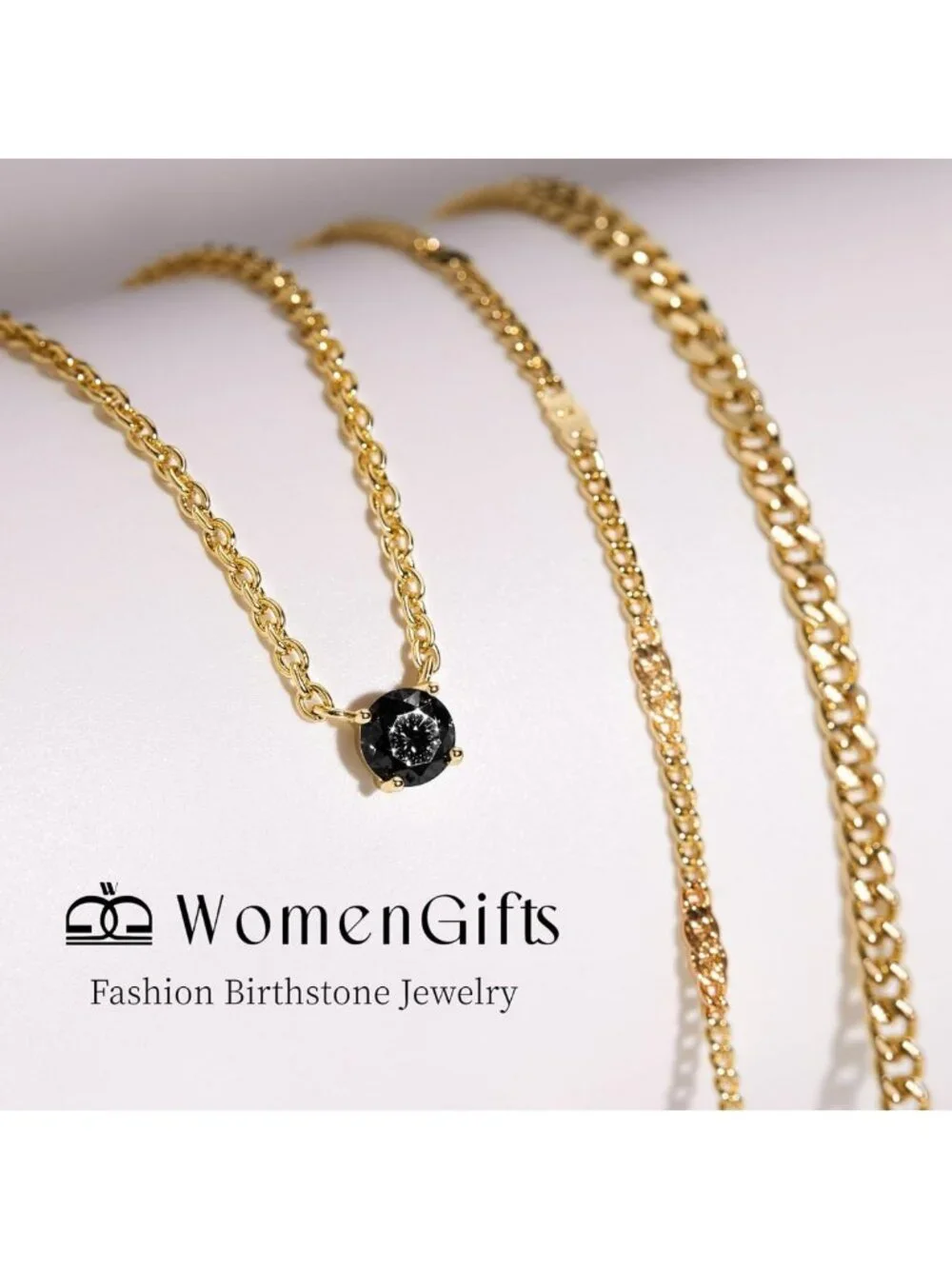 Layered Gold Necklaces Set for Women - Dainty Pendant & Chunky Cuban Chain